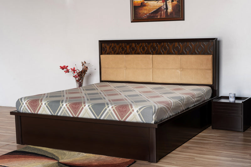 Casa 4 King Bed (With Storage) Furniture First Guwahati King Walnut Satin 