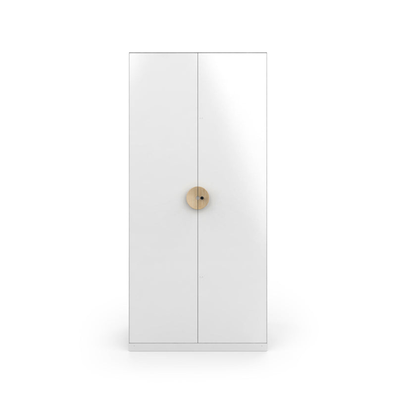 Chic 2 Door Office Almirah (Metal Doors) By Xohome Furniture White 