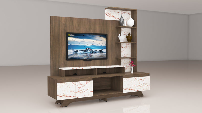 Classic Entertainment Centers & TV Stands By Xohome Furniture Pearl Acacia 