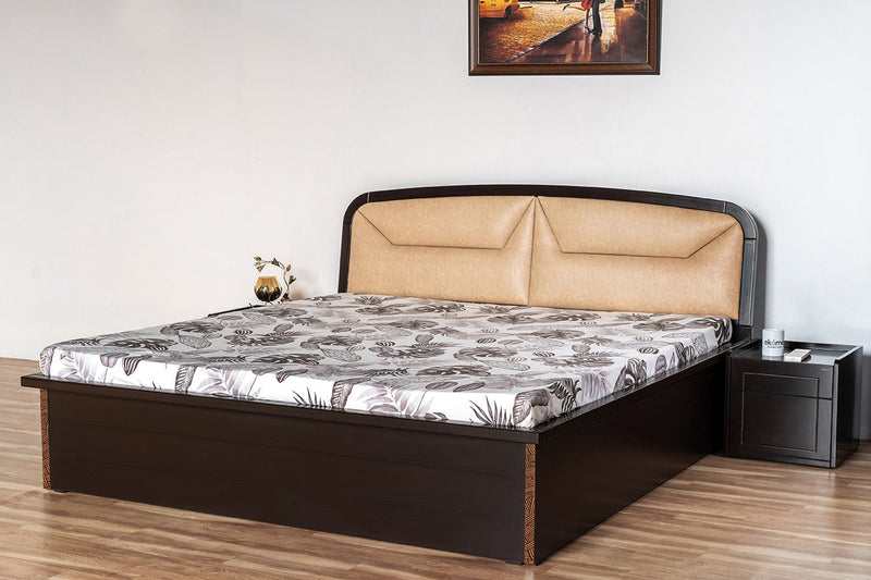 Hydra 5 King Bed (With Storage) Furniture First Guwahati King Walnut Satin 