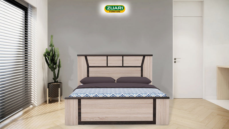 Munich King Bed (With Storage) By Zuari Furniture King Reduce Durance & Sonoma Oak 