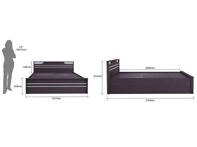 Neo King Bed (With Storage) Furniture First Guwahati 