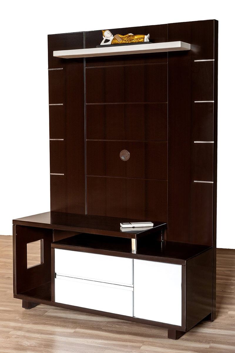 Nova 48 with Panel Furniture First Guwahati Walnut Satin & White gloss 