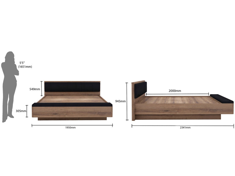 Rondino King Bed (With Storage) Furniture First Guwahati 