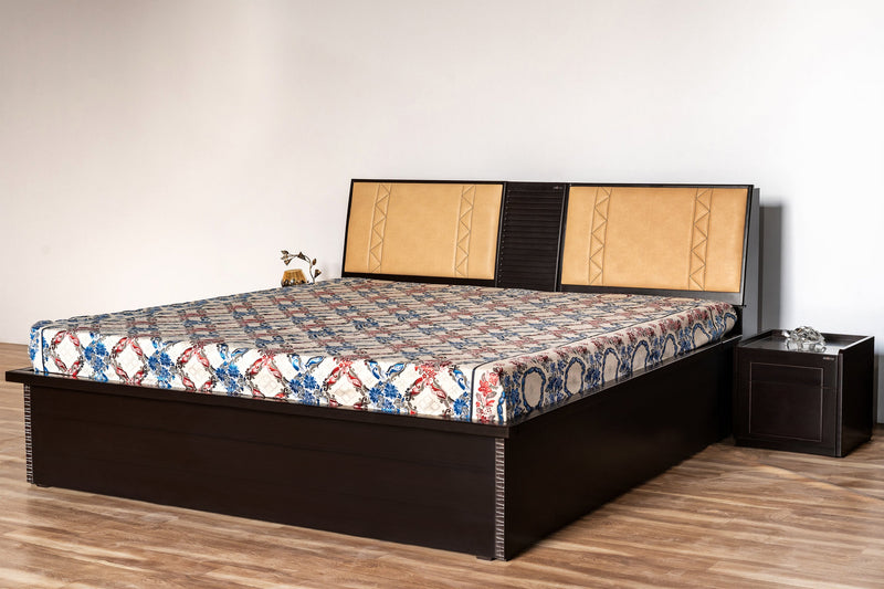 Space 2 HBS King Bed (With Storage) Furniture First Guwahati King Walnut Satin 