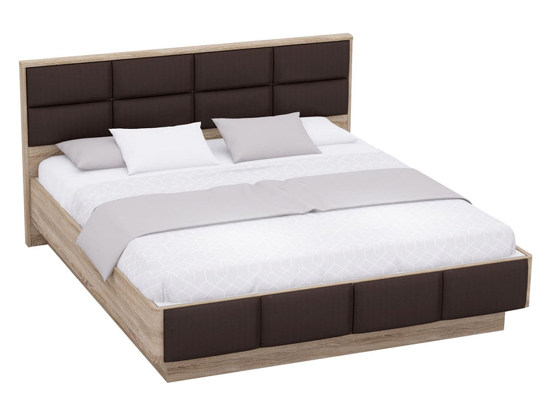 Urbano Queen Bed (With Storage) Furniture First Guwahati Queen Sonoma Oak & Oak Durance 